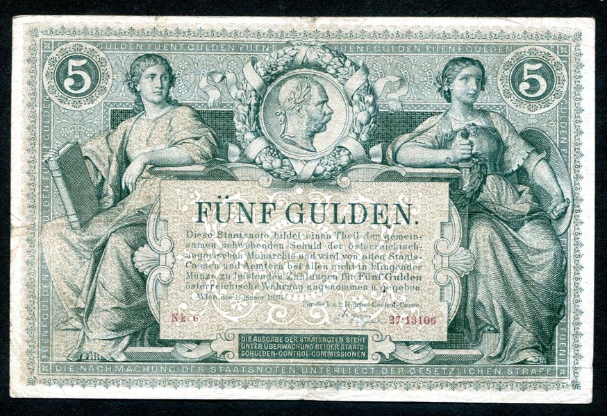 1881 5 Gulden