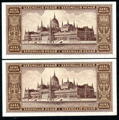 1946 P 100 millió Pengő - sorszámkövető
