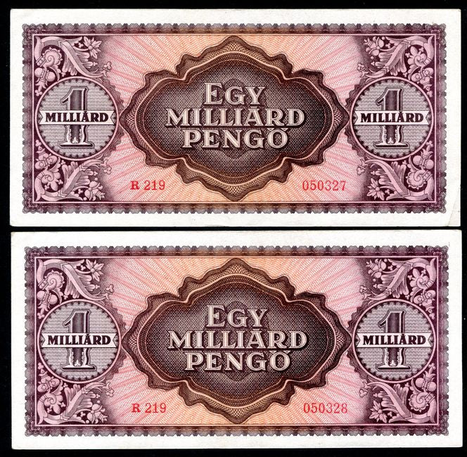 1946 R 1 milliárd Pengő - sorszámkövető