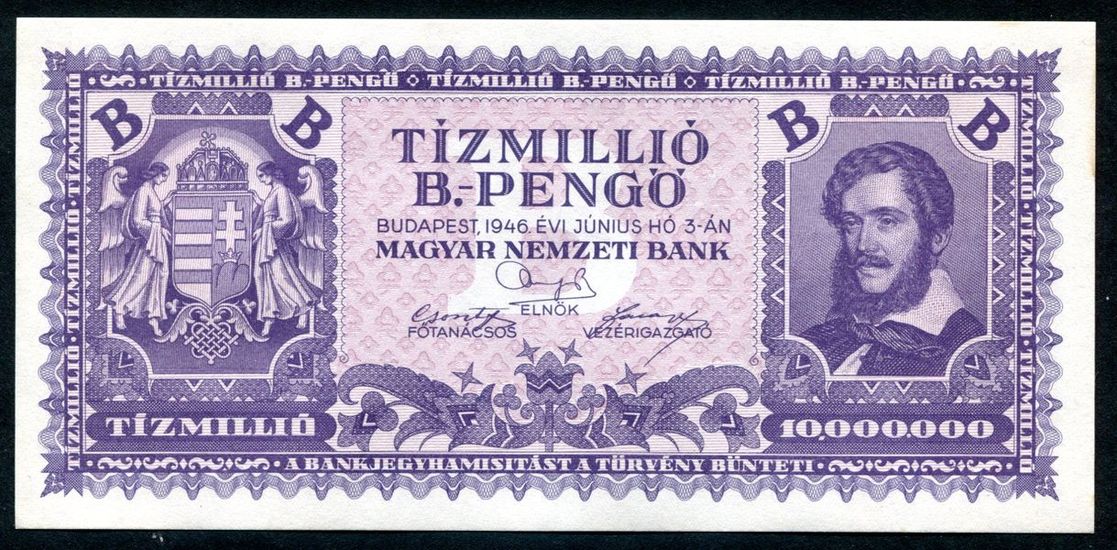 1946 10 millió B.-Pengő