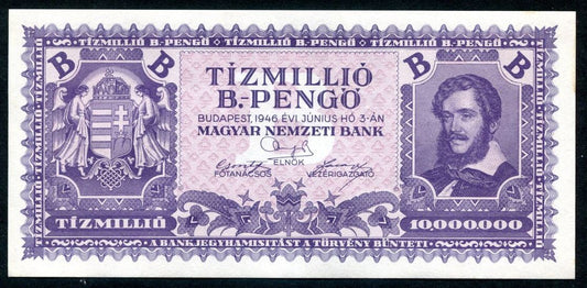 1946 10 millió B.-Pengő