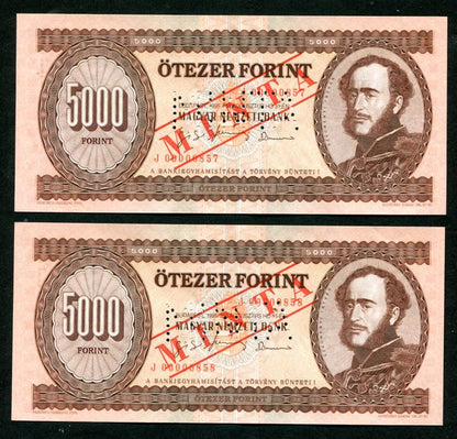 1995 J 5000 Forint MINTA - sorszámkövető