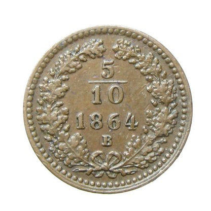 Ferenc József 1864B 5/10 krajcár